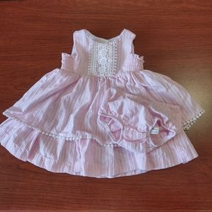 Pink Toddler dress, short sleeve, perfect for Easter